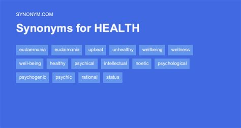health synonym|HEALTH Synonyms .